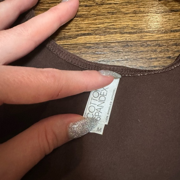 Brown Los Angeles apparel crop top - Picture 2 of 2